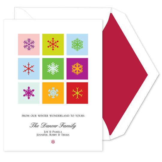 Bright Snowflakes Holiday Cards